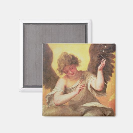 Ein Engel mit einem Glaskolben Magnet (Vorderseite/Rückseite)