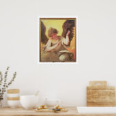 Ein Engel mit einem Glaskolben Poster (Küche)