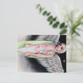 Ein Engel Original Kunstillustrierung Kim Turner A Postkarte (Stehend Vorderseite)