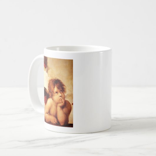Ein Engel, Sonderkommando des Sistine Madonna - Kaffeetasse (Vorderseite Links)