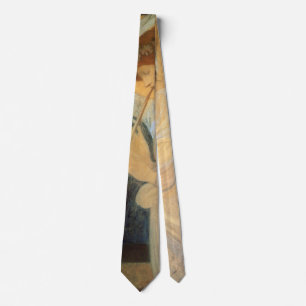 Ein Engel spielt ein Flageolett von Burne Jones Krawatte