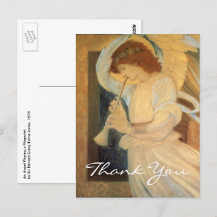 Ein Engel spielt ein Flageolett von Burne Jones Postkarte