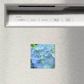 Ein Engel wie du! Magnete Blue Hydragea Blume Magnet (In Situ (Geschirrspüler))