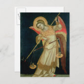 Ein Engel wiegt ein Soul, c.1348-55 Postkarte (Vorne/Hinten)