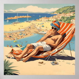 Ein Engländer Sonnenbaden Print Poster