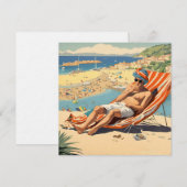 Ein Engländer sonnt sich Feiertagskarte (Vorne/Hinten)
