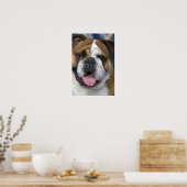 Ein englischer Bulldog in Belgien. Poster (Küche)