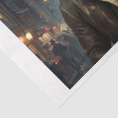 Ein englischer Bulldog ist ein Detektiv in Los Ang Seidenpapier (Detail)