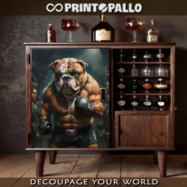 Ein englischer Bulldogger Seidenpapier