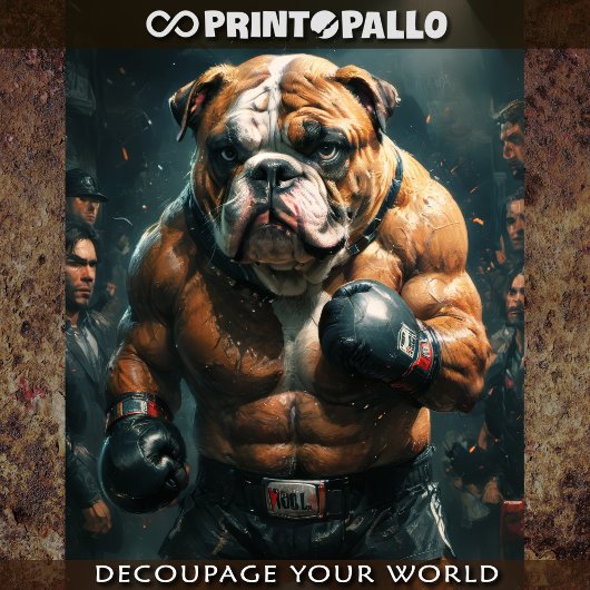 Ein englischer Bulldogger Seidenpapier