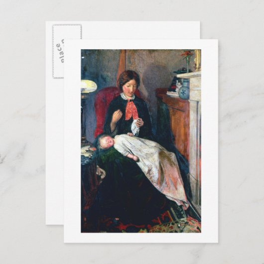 Ein englischer Kamin von 1854-5 Postkarte (Vorne/Hinten)