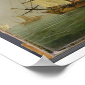 Ein englischer Sloop und ein Frigat in einer leich Poster (Ecke)