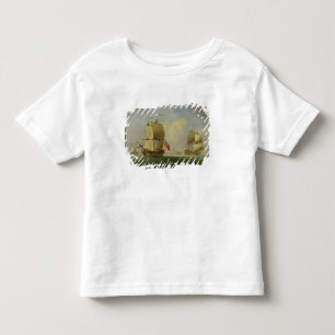 Ein englisches Sloop und eine Fregatte in einer Kleinkind T-shirt