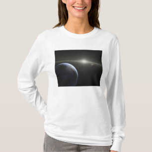 Ein enormer Asteroidengürtel in der Bahn um einen T-Shirt