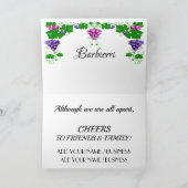 Ein entfernter Toast Karte (Innenseite)