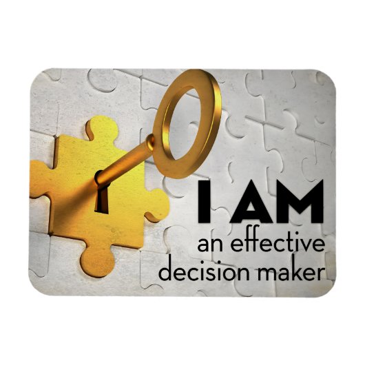 "Ein Entscheidungsträger" Motivation Affirmation F Magnet (Horizontal)