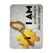 "Ein Entscheidungsträger" Motivation Affirmation F Magnet (Vertikal)