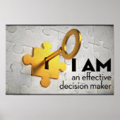"Ein Entscheidungsträger" Motivation Affirmation Poster (Vorne)