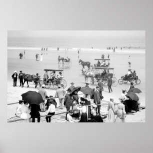 Ein entspannender Tag am Strand von Daytona, Flori Poster