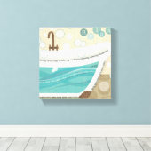 Ein entspannendes Bad Leinwanddruck (Insitu (Holzboden))