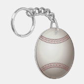 Ein Entwurf eines Soft Ball oder einer Base Schlüsselanhänger (Vorderseite links)