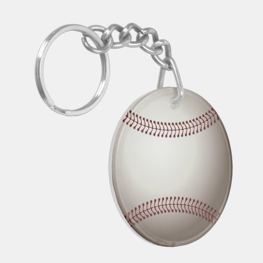 Ein Entwurf eines Soft Ball oder einer Base Schlüsselanhänger (Vorderseite links)