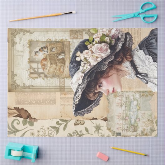 Ein Ephemera Oster-Serie-Design #14 Seidenpapier (Basteln)
