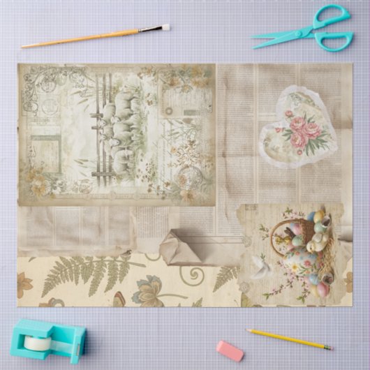 Ein Ephemera Oster-Serie-Design #15 Seidenpapier (Basteln)
