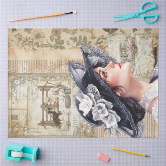Ein Ephemera Oster-Serie-Design #17 Seidenpapier (Basteln)