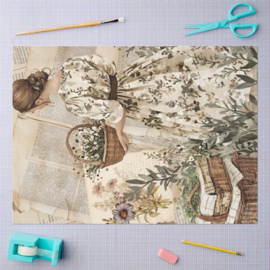 Ein Ephemera Oster-Serie-Design #24 Seidenpapier (Basteln)