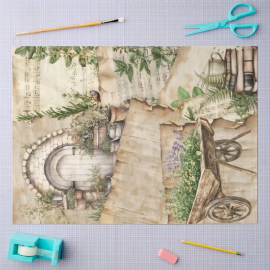 Ein Ephemera Oster-Serie Design #25 Seidenpapier (Basteln)