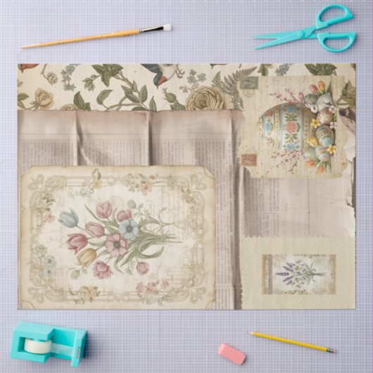 Ein Ephemera Oster-Serie-Design #4 Seidenpapier (Basteln)