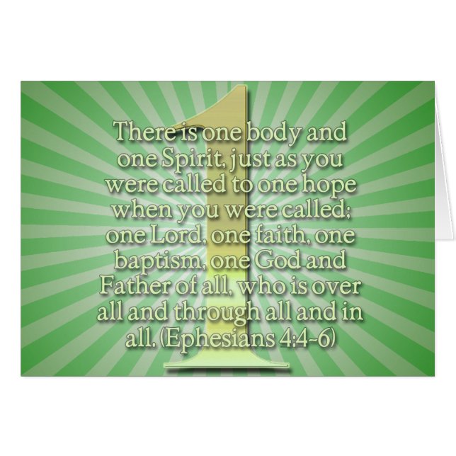 EIN Ephesians 4:4 - 6 BIBEL-SCHRIFT (Vorderseite (Horizontal))
