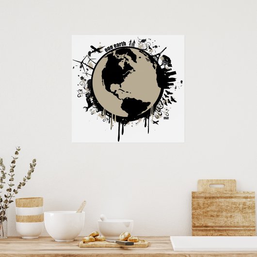 Ein-Erd-Poster Poster (Küche)