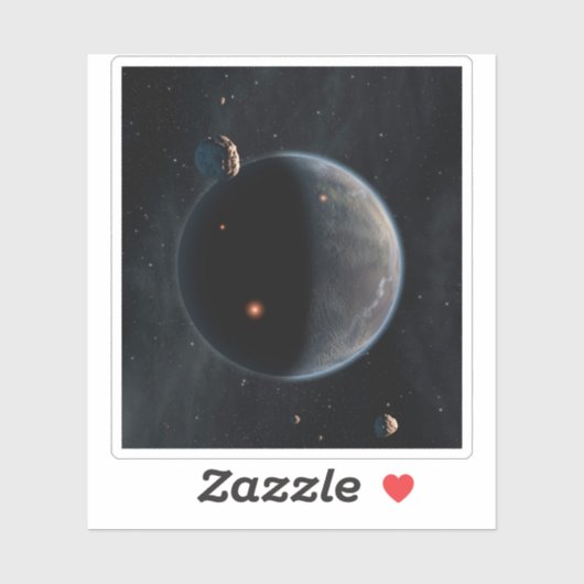 Ein erdähnlicher Planet, reich an Kohlenstoff und Aufkleber (Blatt)