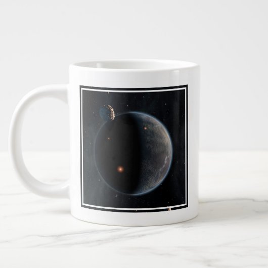 Ein erdähnlicher Planet, reich an Kohlenstoff und  Jumbo-Tasse (Links)