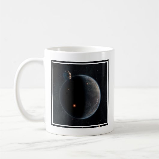 Ein erdähnlicher Planet, reich an Kohlenstoff und  Kaffeetasse (Links)
