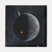 Ein erdähnlicher Planet, reich an Kohlenstoff und  Magnet (Vorne)