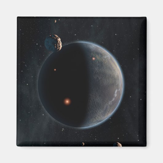 Ein erdähnlicher Planet, reich an Kohlenstoff und Magnet (Vorne)