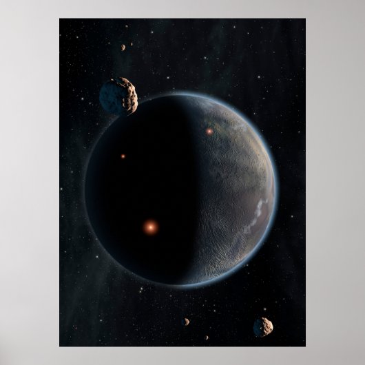 Ein erdähnlicher Planet, reich an Kohlenstoff und  Poster (Vorne)