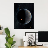 Ein erdähnlicher Planet, reich an Kohlenstoff und  Poster (Heimbüro)