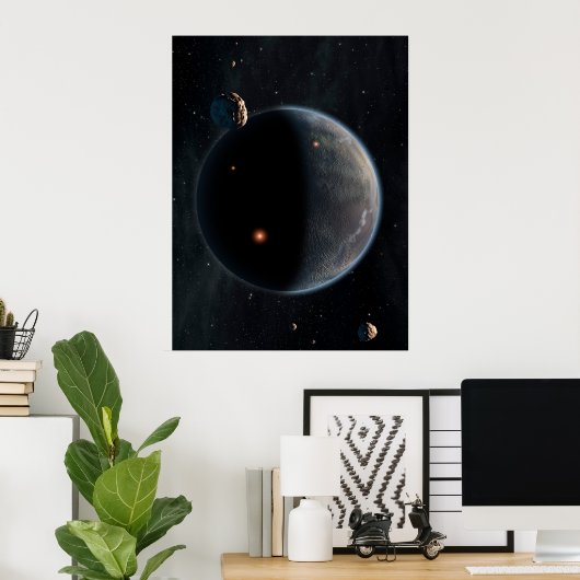 Ein erdähnlicher Planet, reich an Kohlenstoff und  Poster (Heimbüro)