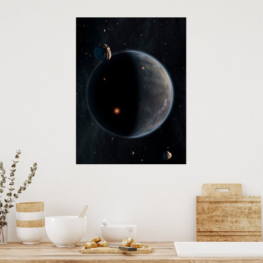 Ein erdähnlicher Planet, reich an Kohlenstoff und  Poster (Küche)