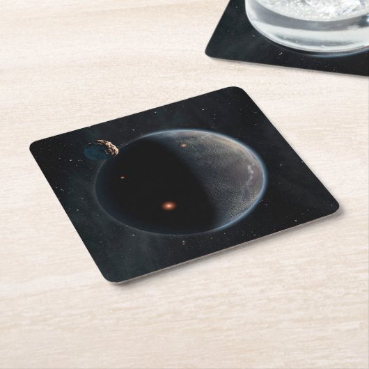 Ein erdähnlicher Planet, reich an Kohlenstoff und Rechteckiger Pappuntersetzer (angewinkelt)
