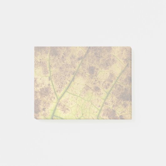 Ein erdgelbes und braunes Blätterbild Post-it Klebezettel (Vorderseite)