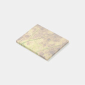 Ein erdgelbes und braunes Blätterbild Post-it Klebezettel (angewinkelt)