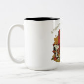 Ein Erdnuss-Erntedank Zweifarbige Tasse (Links)