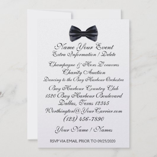 Ein Ereignis zur Sensibilisierung für Krebs in der Einladung (Rückseite)