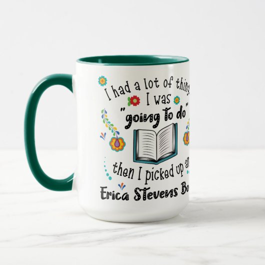 Ein Erica-Stevens-Buch Tasse (Links)