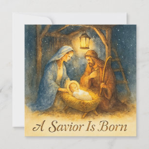 Ein Erlöser ist geboren - Weihnachtskarte zum Fest Feiertagskarte